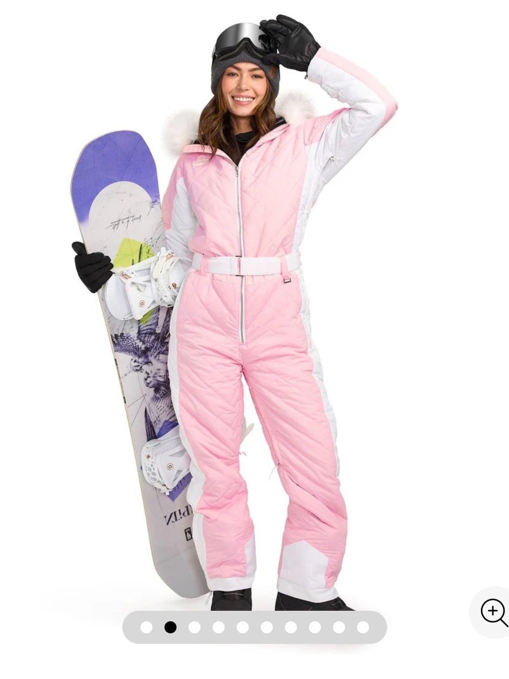 WOMEN'S POWDER PINK SNOW SUIT